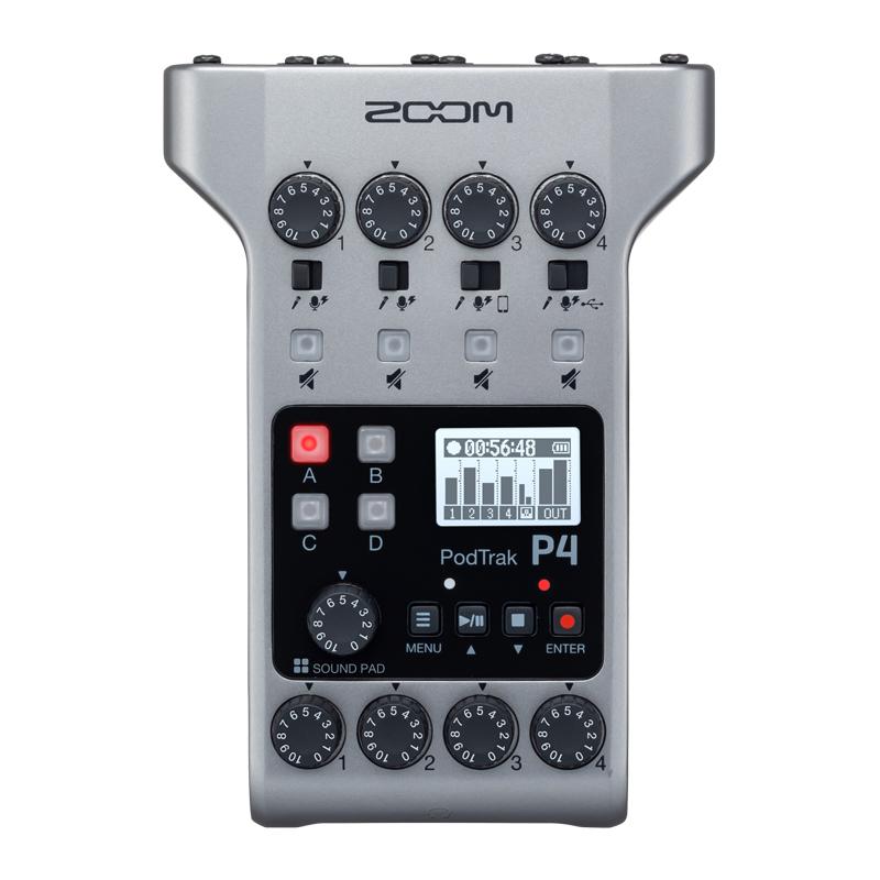 Zoom PodTrak P4 Portable Podcast Audio Recorder - Used