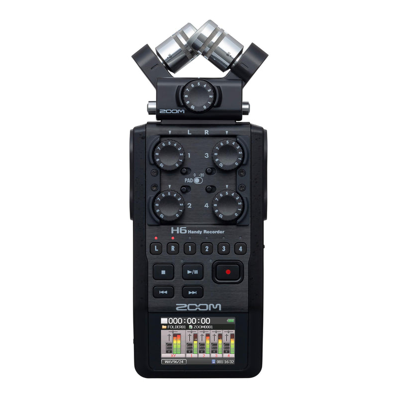 Zoom H6 24-Bit 96kHz WAV/MP3 Handy Audio Recorder - Black - Used
