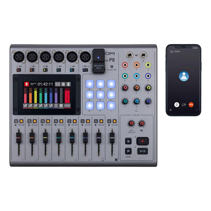 Zoom PodTrak P8 8-Channel Podcasting Workstation Mixer - Used