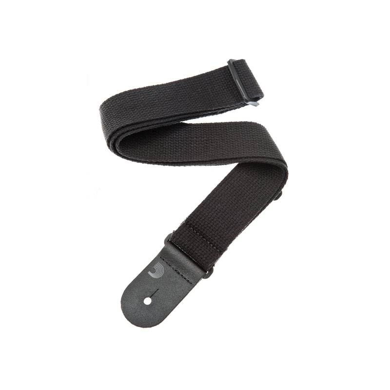 D'Addario 50CT00 Guitar Strap Cotton - Black