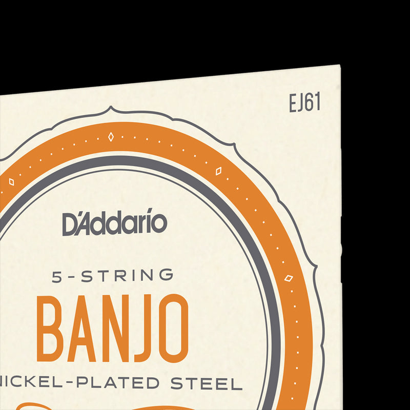 D'Addario EJ61 5-String Banjo Strings Set - Medium .010 - .023 (J61)