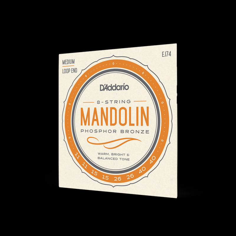 D'Addario EJ74 Mandolin Strings Set Medium Phosphor Bronze .011 - .040 (J74)