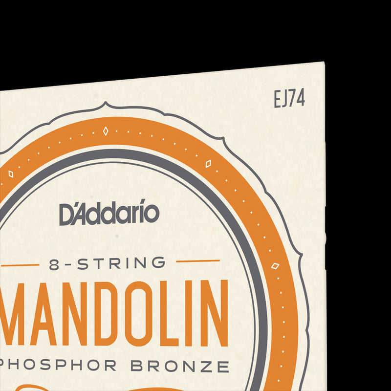 D'Addario EJ74 Mandolin Strings Set Medium Phosphor Bronze .011 - .040 (J74)
