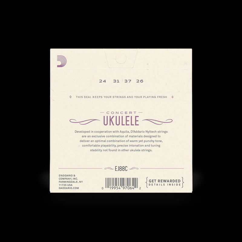 D'Addario EJ88C Nyltech Ukulele Concert Strings Set