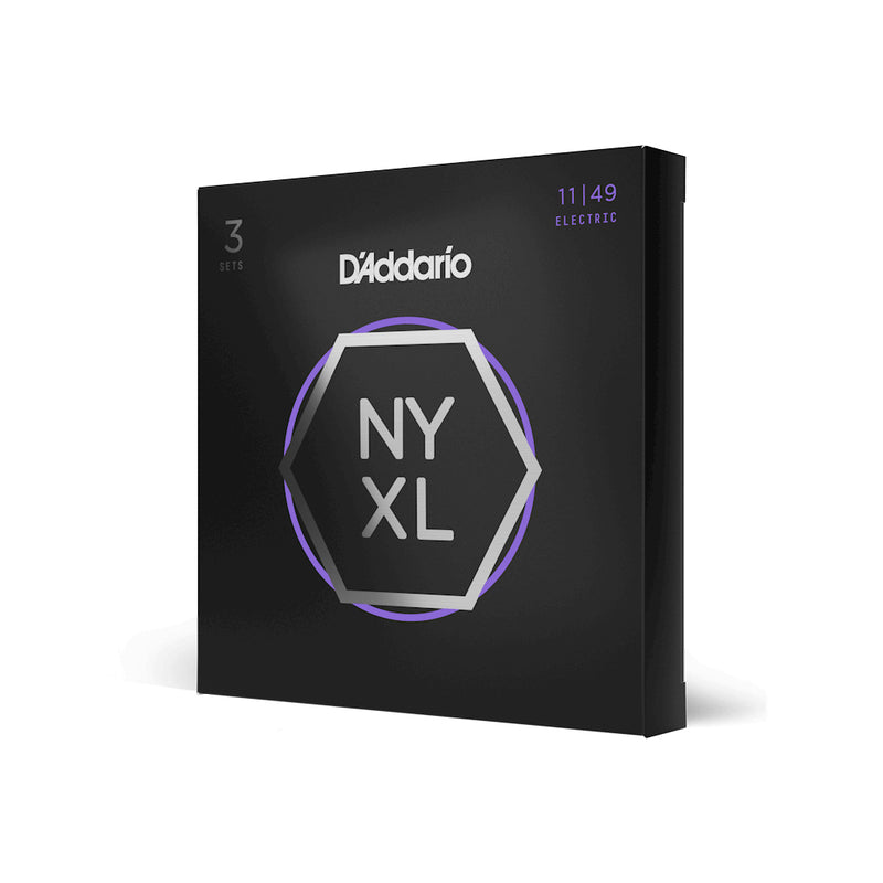 D'Addario NYXL1149-3P Nickel Wound Electric Guitar Strings, Medium, 11-49, 3 Sets