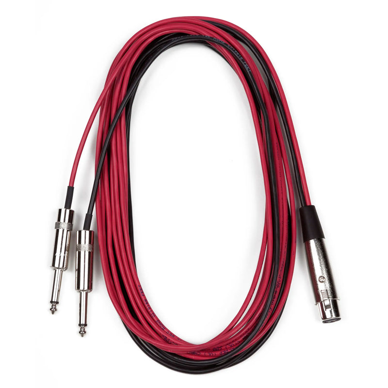 ddrum 6997 XLR split to 2 Mono 1/4 Inch Cable for Triggers