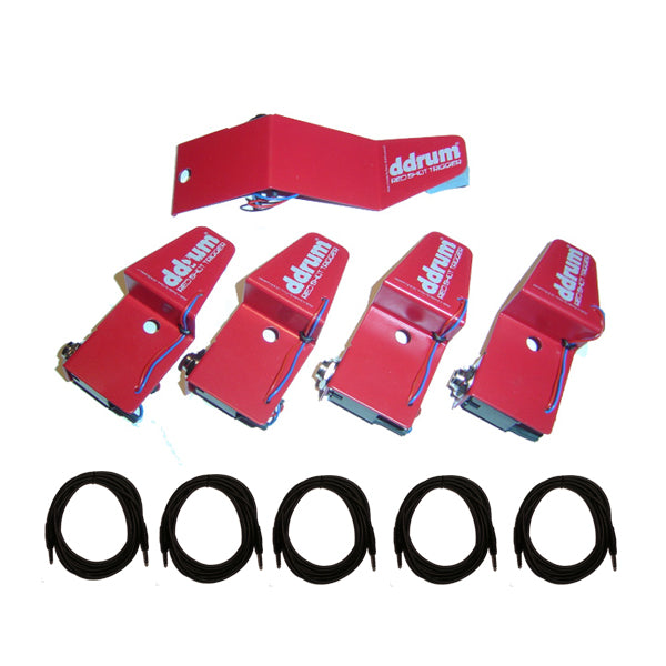 ddrum Red Shot 5-Piece Trigger Set Bundle with Cables