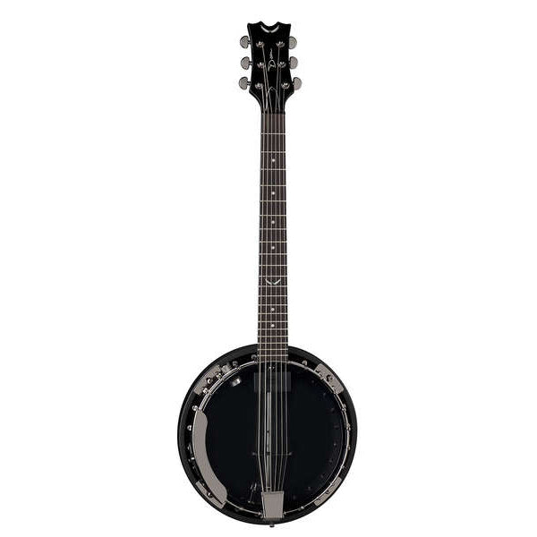 Dean Backwoods 6 Six-String Banjo with Pickup, Black Chrome - Bundle w/Case