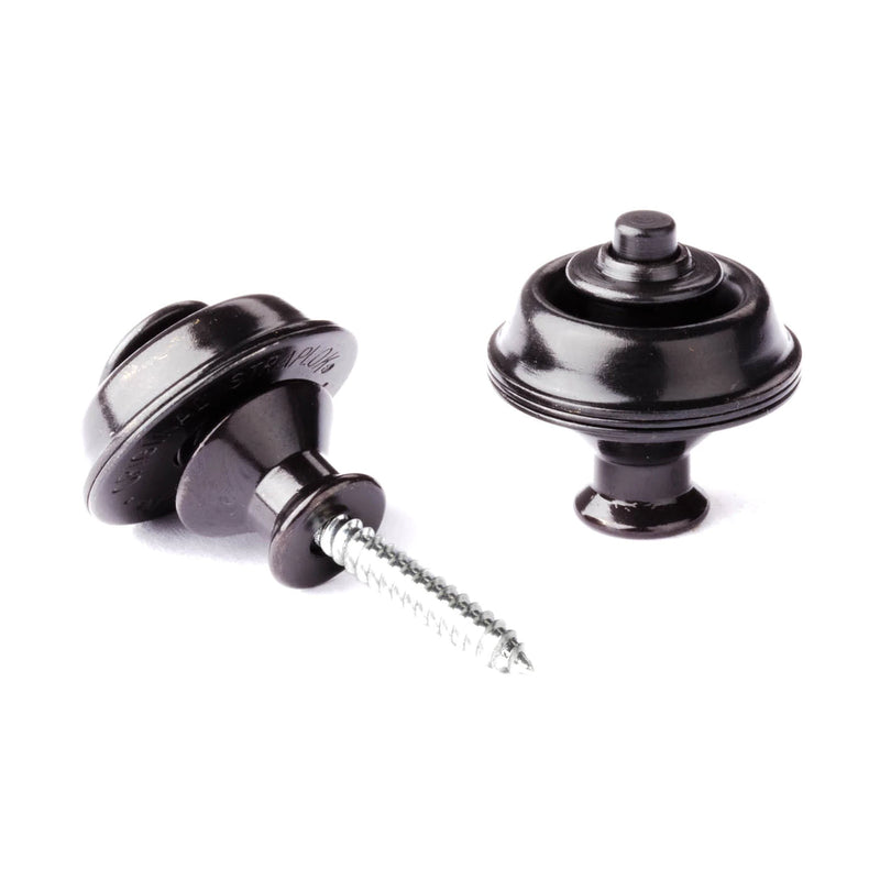 Dunlop SLS1033BK Straplok Dual Design Guitar Strap Locks Set - Black