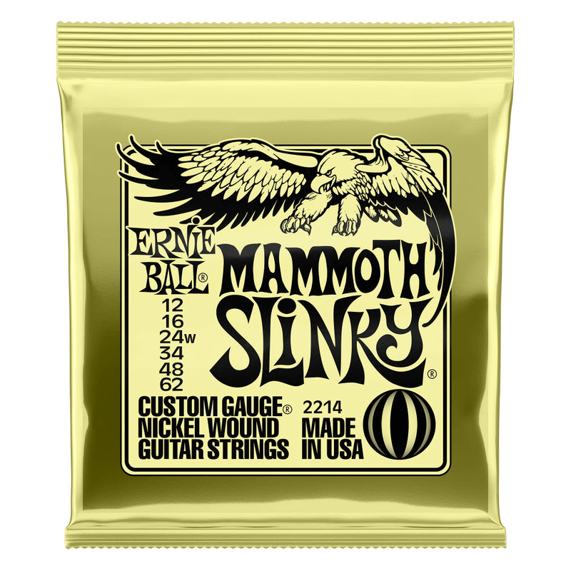 Ernie Ball Mammoth Slinky Nickel Wound Electric Guitar Strings 12-62