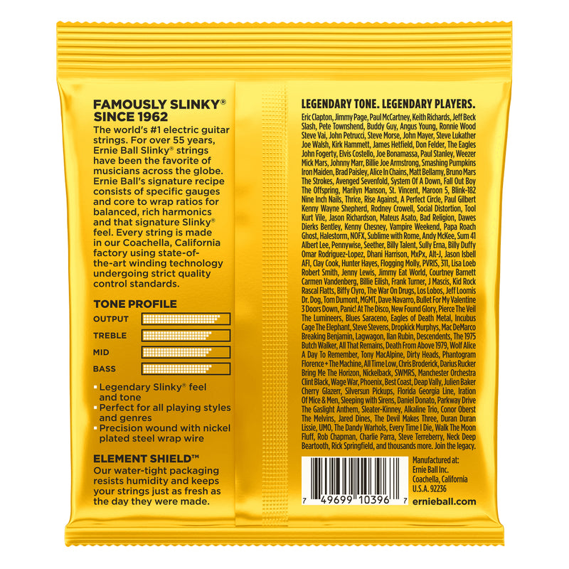 Ernie Ball Skinny Top Beefy Bottom Slinky Nickel Wound Electric Guitar Strings 10-54