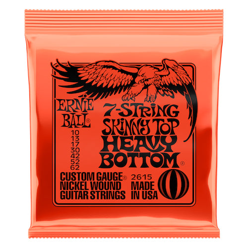 Ernie Ball Skinny Top Heavy Bottom Slinky 7-String Nickel Wound Electric Guitar Strings 10-62