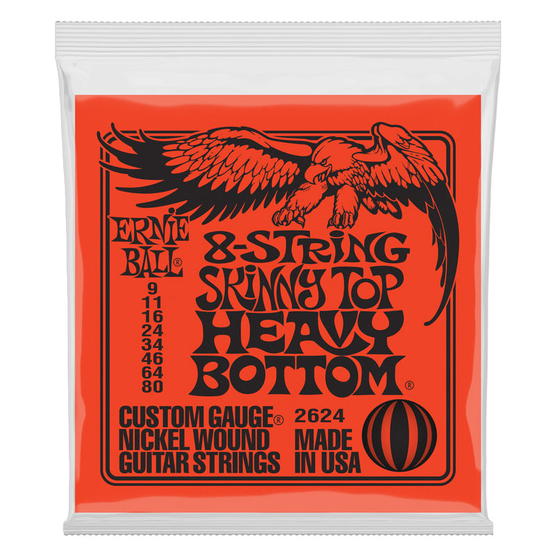 Ernie Ball Skinny Top Heavy Bottom Slinky 8-String Electric Guitar Strings 9-80