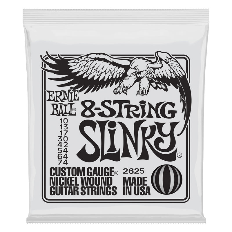 Ernie Ball Slinky 8-String Nickel Wound Electric Guitar Strings 10-74
