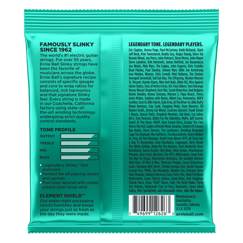 Ernie Ball Not Even Slinky Nickel Wound Electric Guitar Strings 12-56