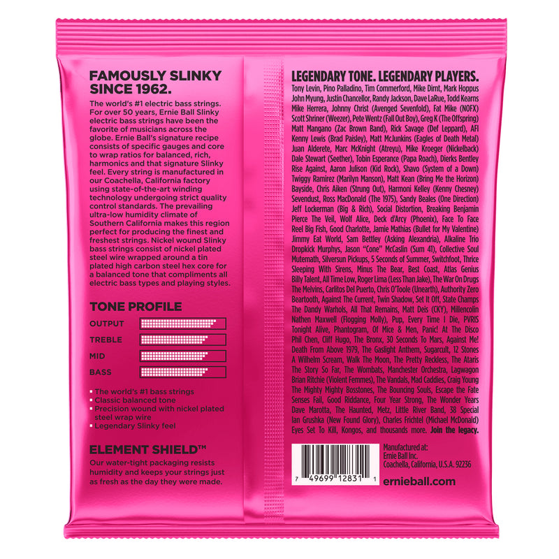 Ernie Ball Super Slinky Nickel Wound Electric Bass Strings 45-100