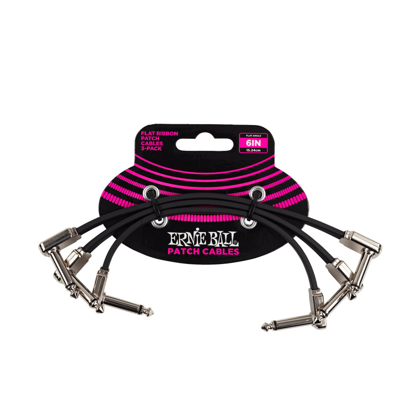Ernie Ball 6 Flat Ribbon Patch Cable 3-Pack