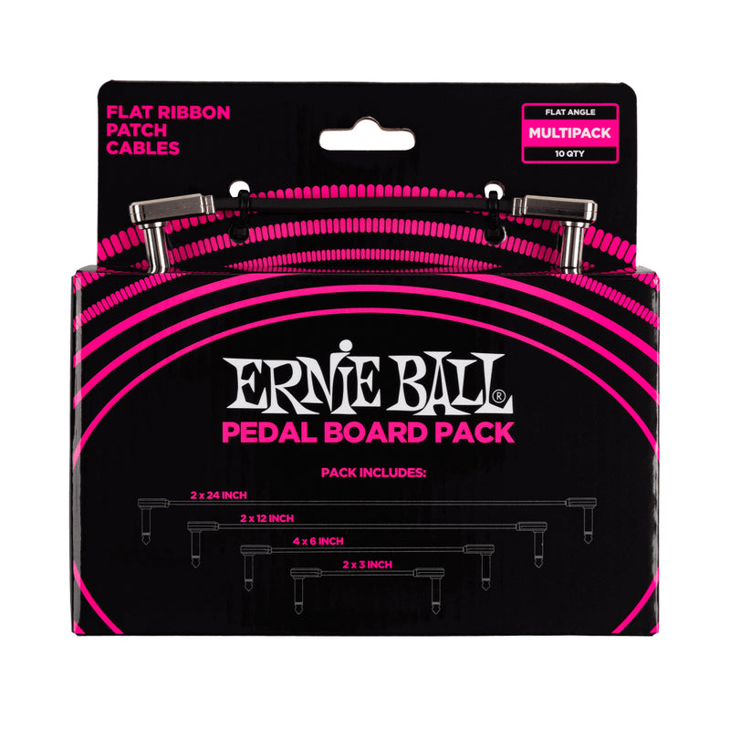 Ernie Ball Flat Ribbon Patch Cables Pedalboard Multi-Pack