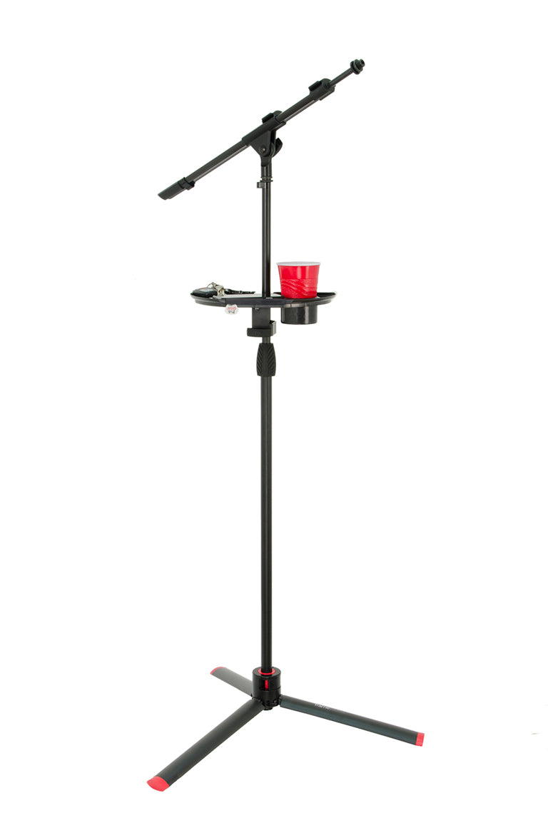 Frameworks Mic Stand Drink Holder Accessory Tray w/Guitar Pick Holder