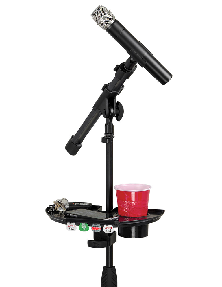 Frameworks Mic Stand Drink Holder Accessory Tray w/Guitar Pick Holder