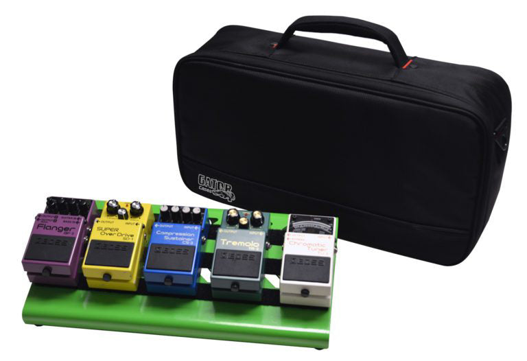 Gator Cases GPB-LAK-GR Small Alluminum Pedal Board w/Carry Bag - Green