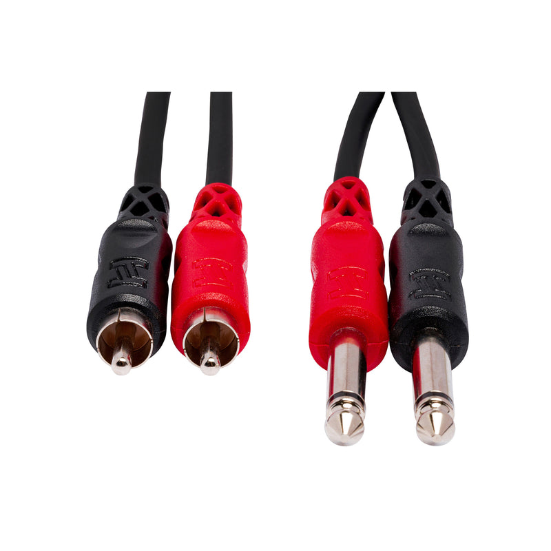Hosa CPR-203 Dual Cable 1/4 Inch Phone to RCA 3m