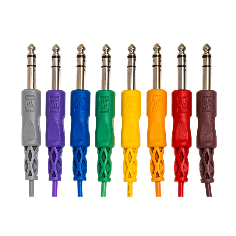 Hosa CSS-830 Balanced Patch Cables - 8-Pack - Colored