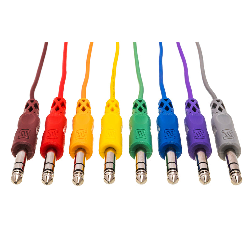 Hosa CSS-830 Balanced Patch Cables - 8-Pack - Colored