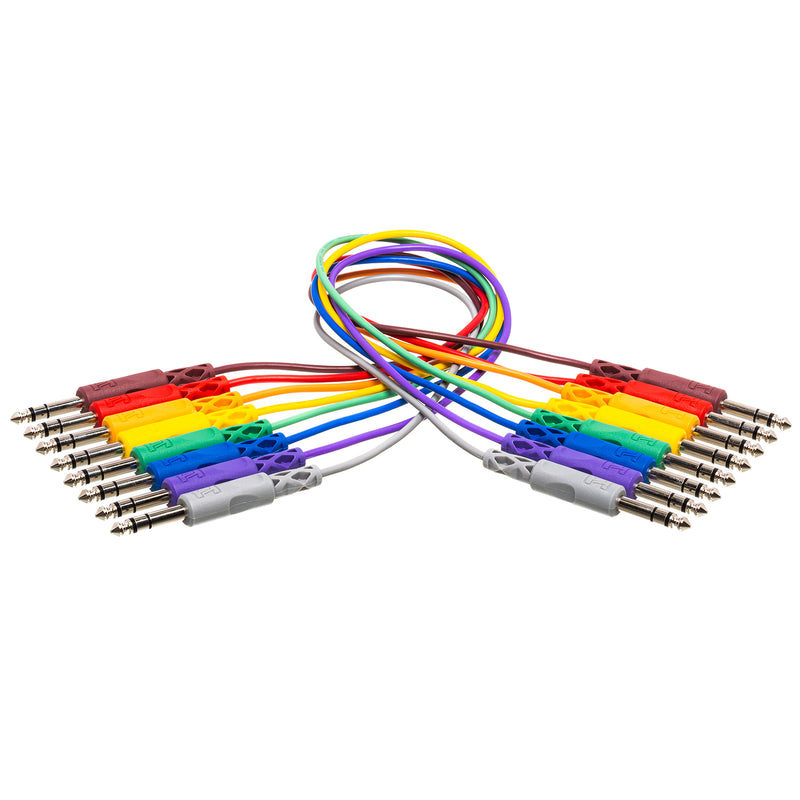 Hosa CSS-830 Balanced Patch Cables - 8-Pack - Colored