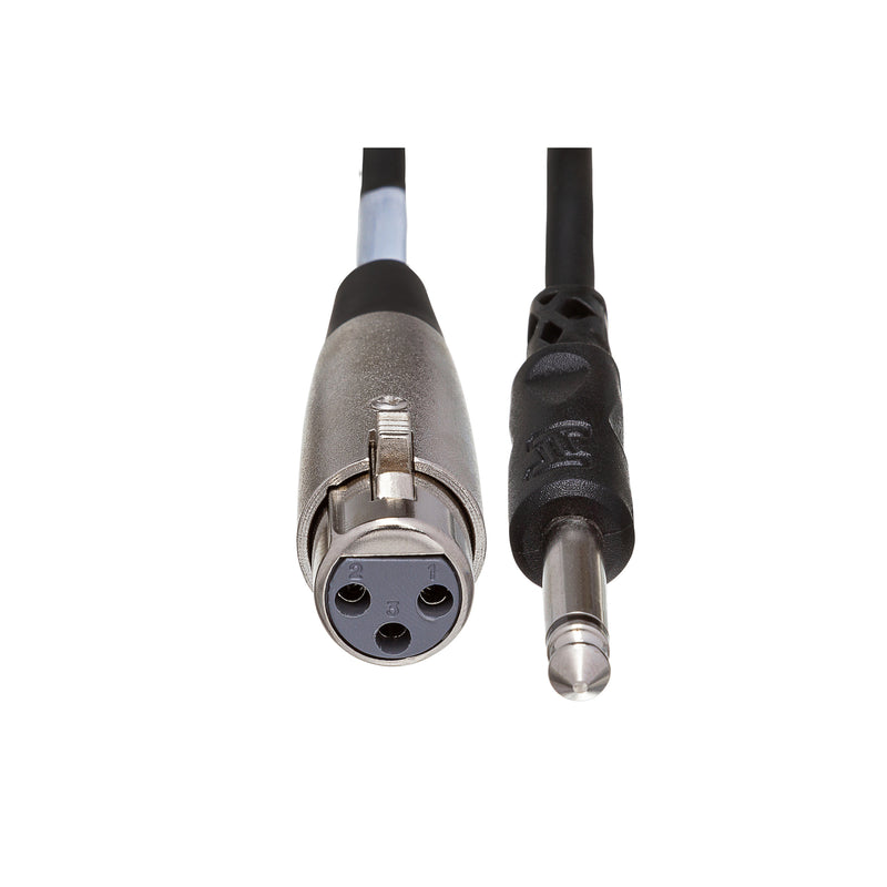 Hosa PXF-115 XLR Female to 1/4 inch Male Unbalanced TS Cable - 15ft