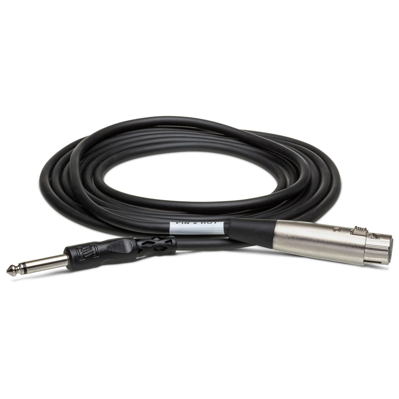 Hosa PXF-115 XLR Female to 1/4 inch Male Unbalanced TS Cable - 15ft