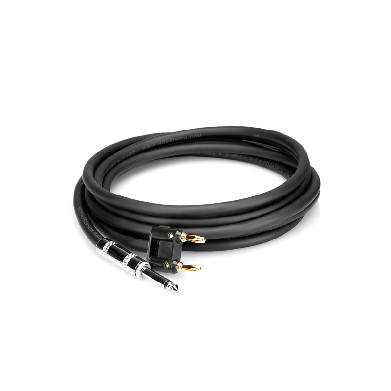 Hosa SKJ-615BN 1/4 Inch - Banana 16 AWG Speaker Cable - 15ft