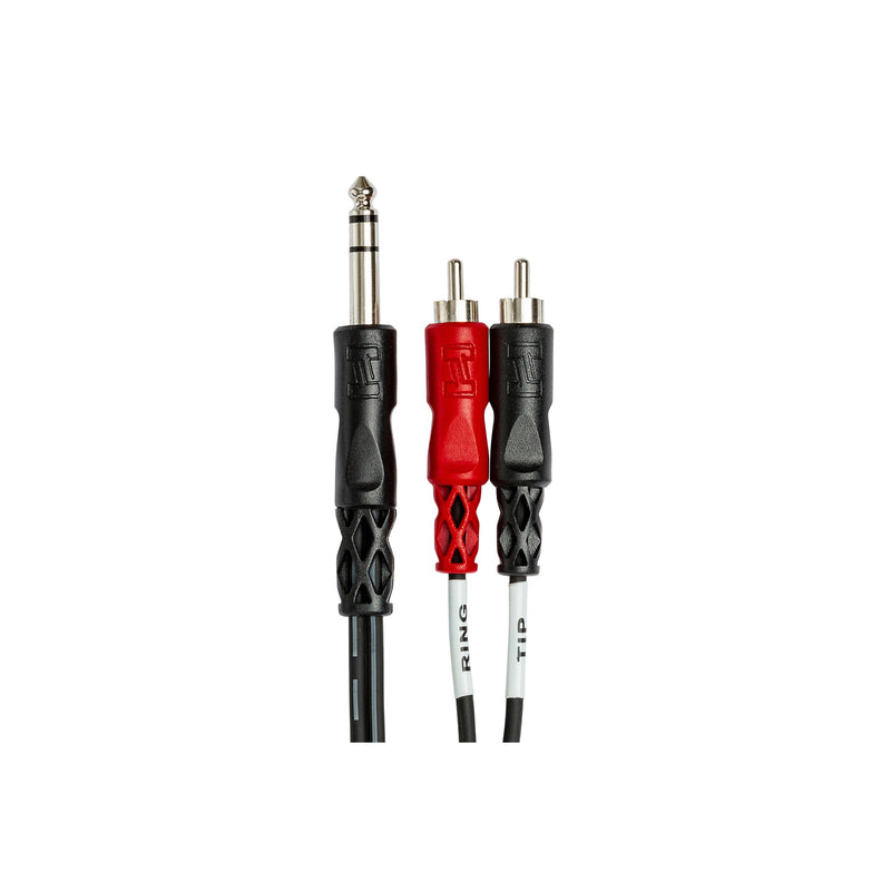 Hosa TRS-202 Stereo 1/4 Inch - Two RCA Cable-2m