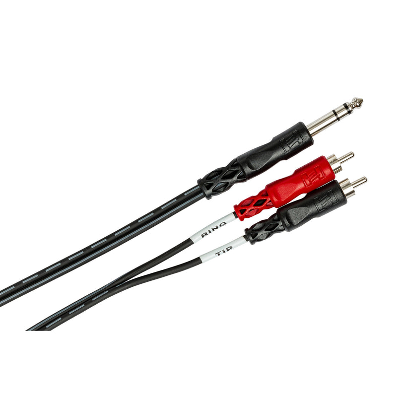 Hosa TRS-202 Stereo 1/4 Inch - Two RCA Cable-2m