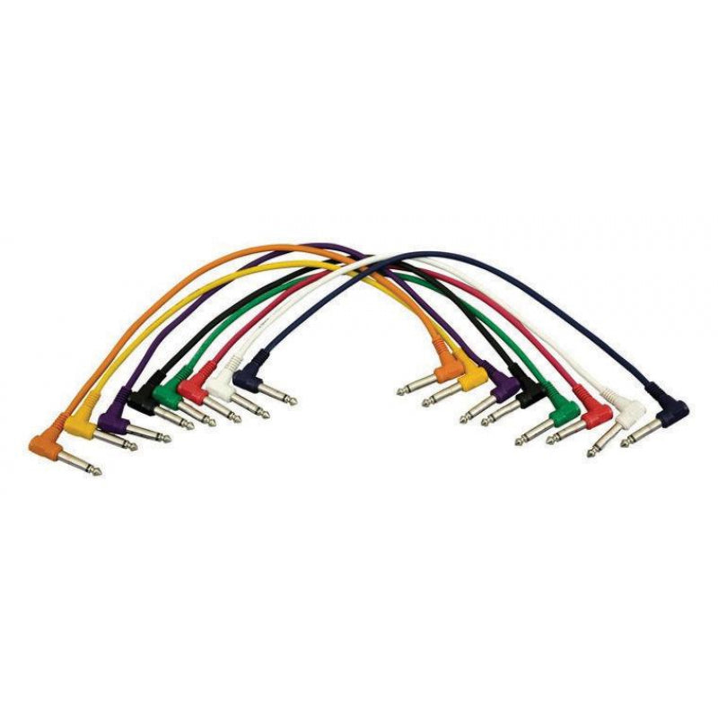Hot Wires PC18-17QTR-R Right-Angle Patch Cables (QTR-QTR, 8-pack)