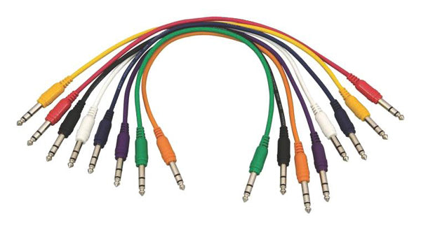 Hot Wires PC18-17TRS-S Straight Patch Cables (TRS-TRS, 8-pack)