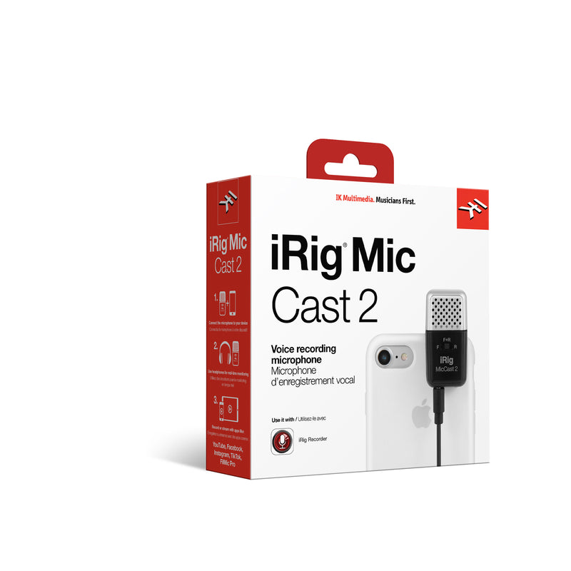 IK Multimedia iRig Mic Cast 2 Podcasting Microphone for Phones/Tablets