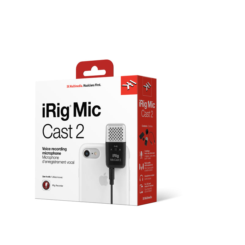 IK Multimedia iRig Mic Cast 2 Podcasting Microphone for Phones/Tablets