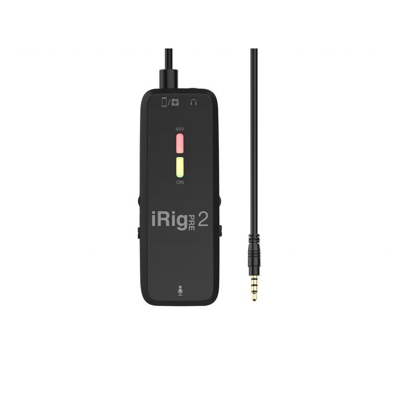 IK Multimedia iRig Pre 2 Microphone Interface for Smartphone, Tablet, Camera