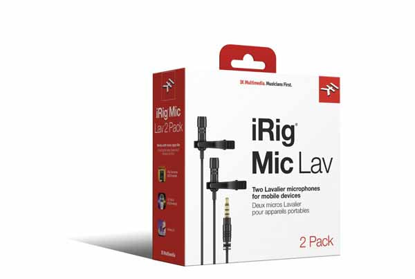 IK Multimedia iRig Mic Lav 2 Pack Lavalier Microphone for iPhone/iPad/Android