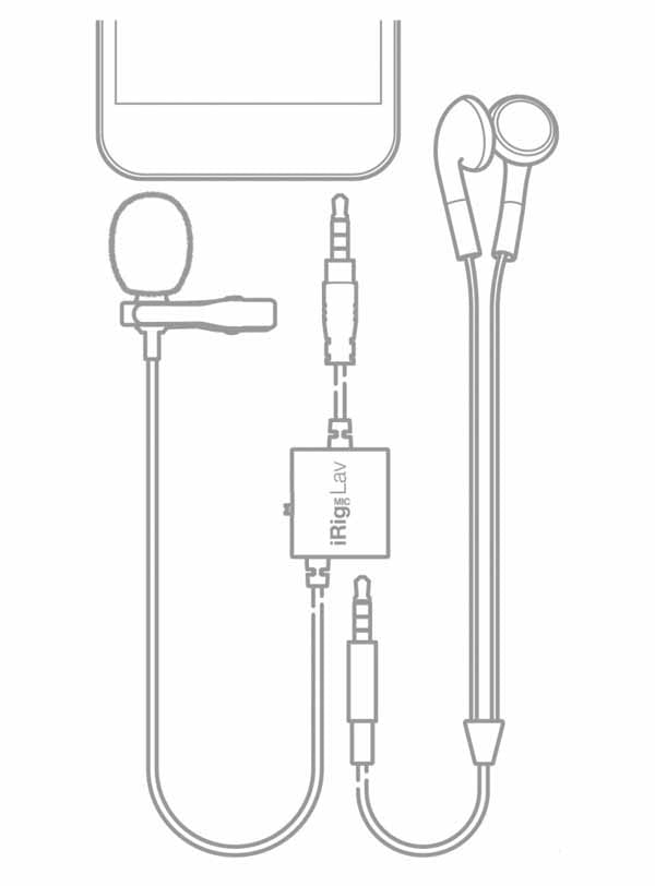 IK Multimedia iRig Mic Lav Lavalier Microphone for iPhone/iPad/Android