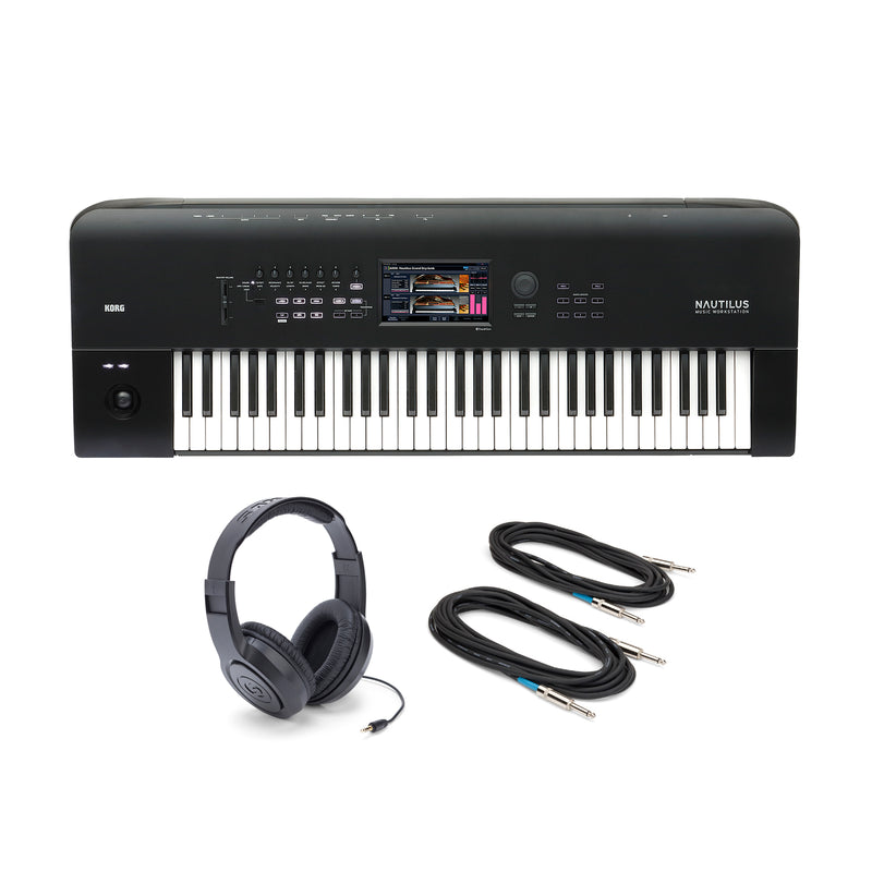 Korg Nautilus 61 Music Workstation Keyboard with Sampling - Special Bundle