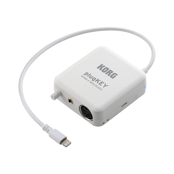 Korg PlugKey Mobile MIDI/Audio Interface for IOS w/ Lightning - White