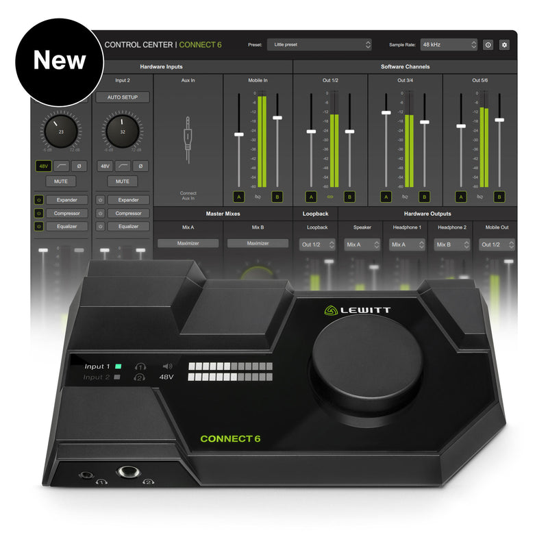 Lewitt Connect 6 DSP-Powered Dual USB-C Audio Interface