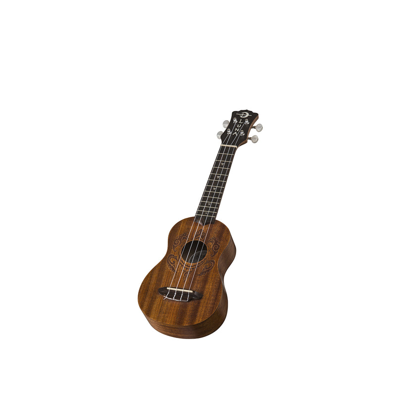 Luna HONU Tribal Turtle Soprano Ukulele with Gigbag