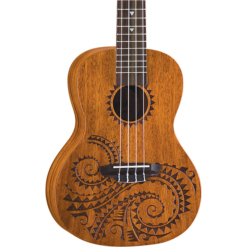 Luna Uke Tattoo Mahogany Concert Ukulele w/Gigbag - Used