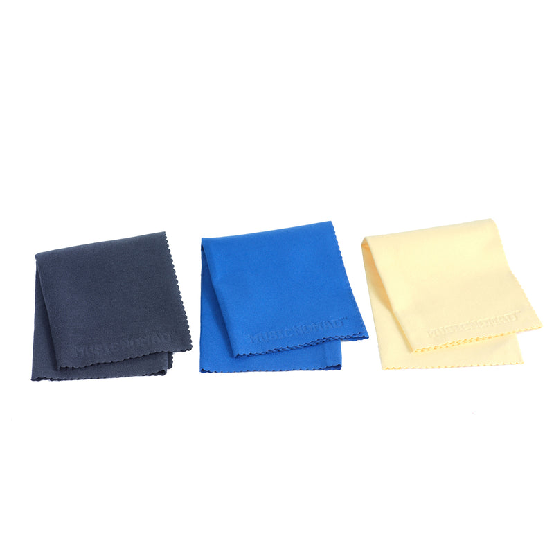 Music Nomad MN203 3 Super Soft Edgless Microfiber Suede Polishing Cloth Pak
