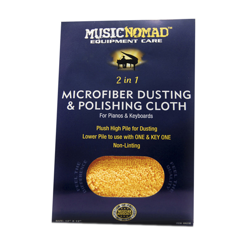 Music Nomad MN230 Microfiber Dusting & Microfiber Polishing Cloth for Pianos & Keyboards
