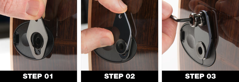 Music Nomad MN272 Acousti-Lok Strap Lock Adapter for TAYLOR Guitars w/ 9 Volt EXPRESSION SYSTEM Battery Box