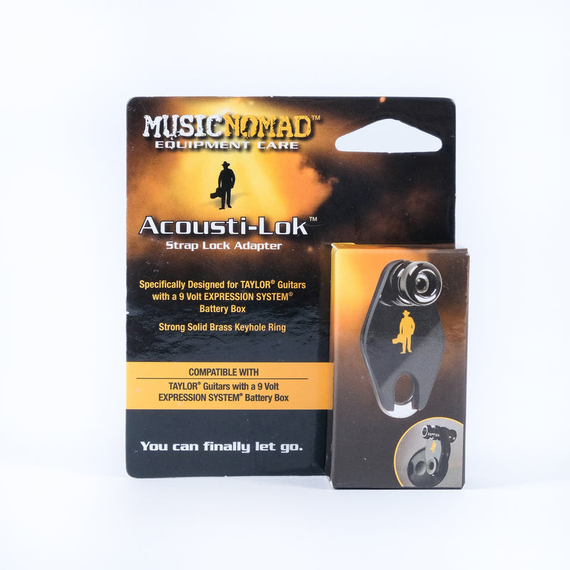Music Nomad MN272 Acousti-Lok Strap Lock Adapter for TAYLOR Guitars w/ 9 Volt EXPRESSION SYSTEM Battery Box